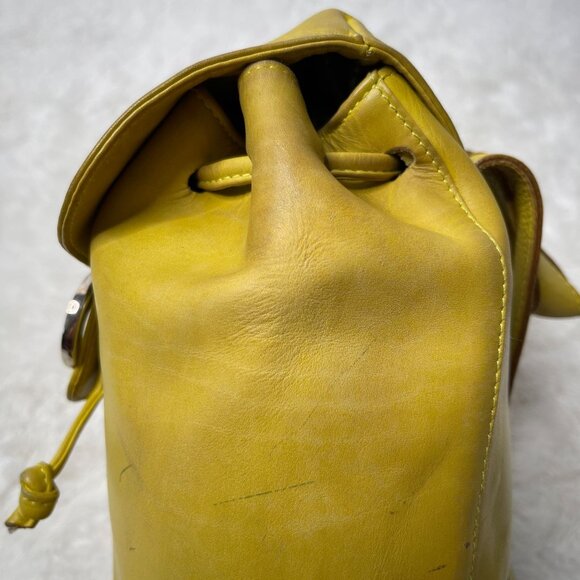Salvatore Ferragamo Women\'s Yellow Gancini Leather Backpack main image 4